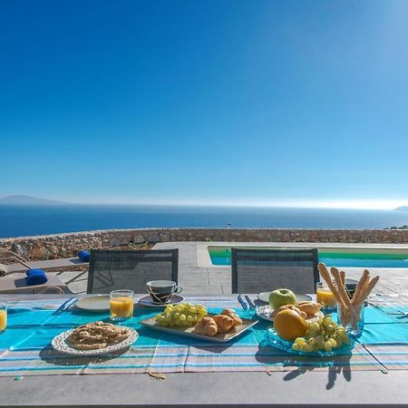 Tranquil Sea View Villa With Private Pool, Just 2Km From The Beach! Ajía Galíni Kültér fotó