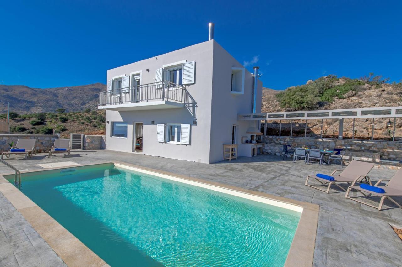 Tranquil Sea View Villa With Private Pool, Just 2Km From The Beach! Ajía Galíni Kültér fotó