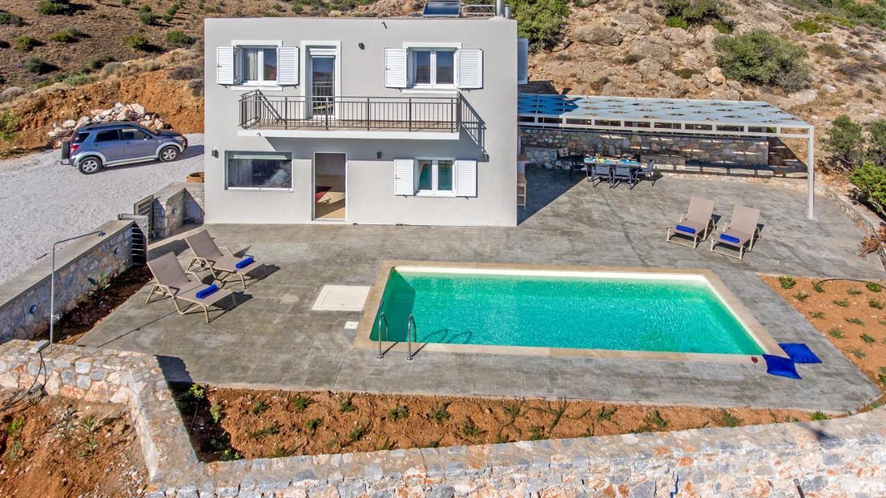 Tranquil Sea View Villa With Private Pool, Just 2Km From The Beach! Ajía Galíni Kültér fotó