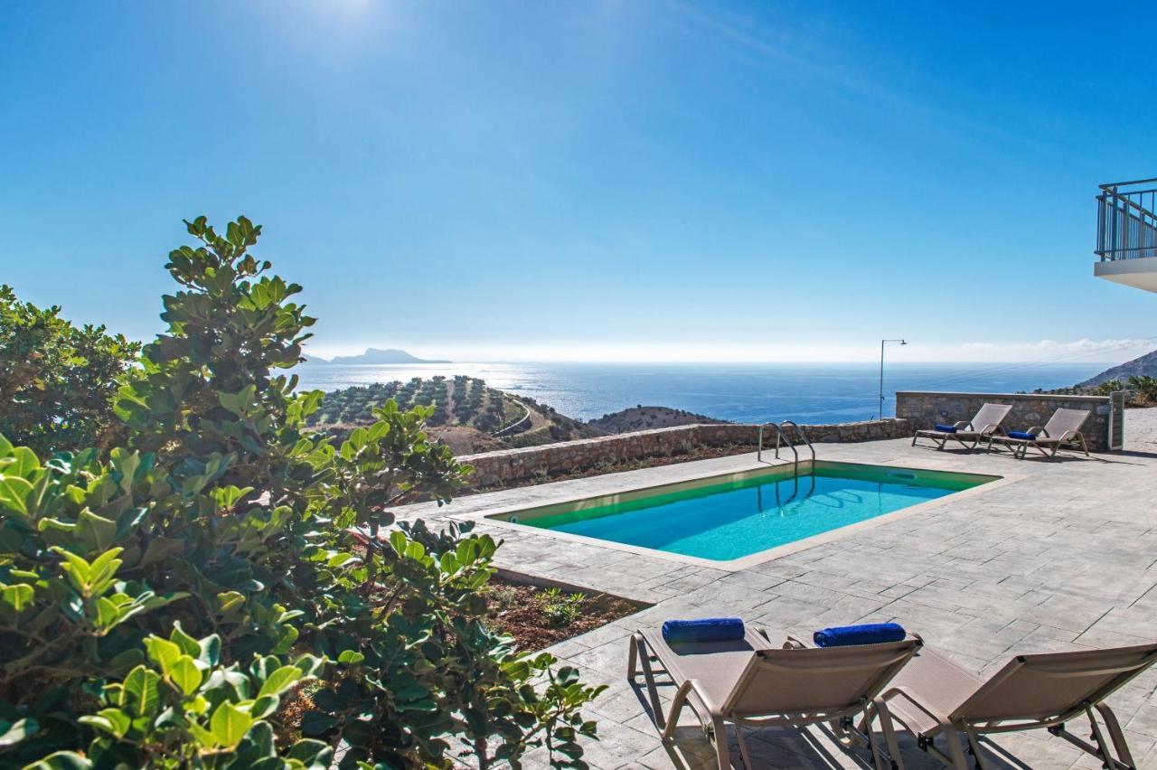 Tranquil Sea View Villa With Private Pool, Just 2Km From The Beach! Ajía Galíni Kültér fotó
