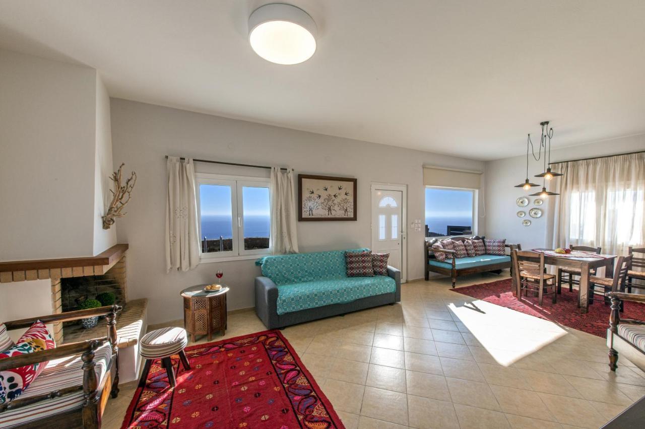 Tranquil Sea View Villa With Private Pool, Just 2Km From The Beach! Ajía Galíni Kültér fotó