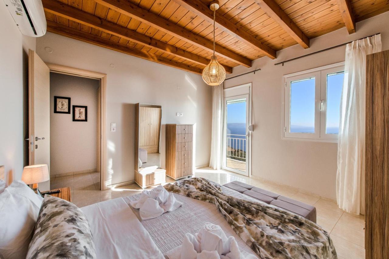 Tranquil Sea View Villa With Private Pool, Just 2Km From The Beach! Ajía Galíni Kültér fotó