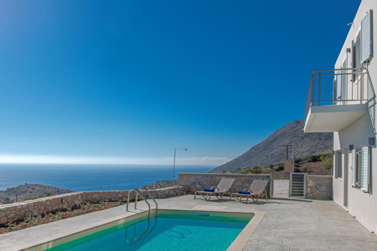 Tranquil Sea View Villa With Private Pool, Just 2Km From The Beach! Ajía Galíni Kültér fotó