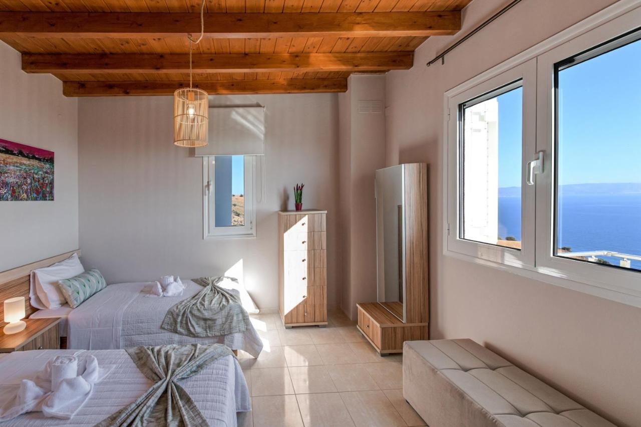 Tranquil Sea View Villa With Private Pool, Just 2Km From The Beach! Ajía Galíni Kültér fotó