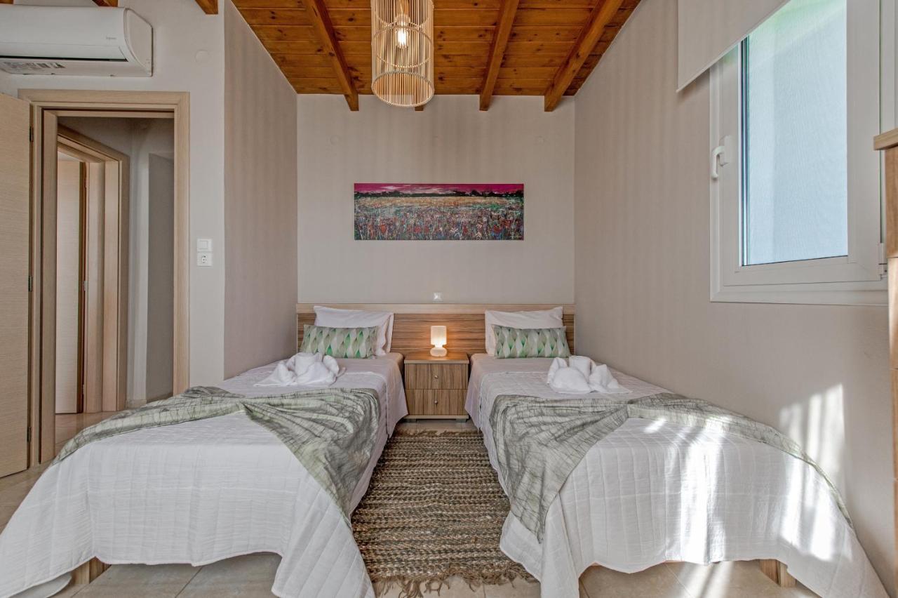 Tranquil Sea View Villa With Private Pool, Just 2Km From The Beach! Ajía Galíni Kültér fotó
