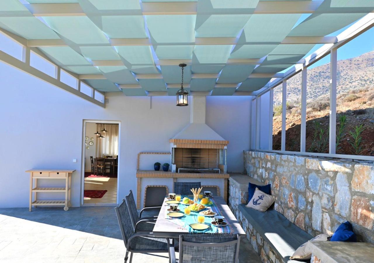 Tranquil Sea View Villa With Private Pool, Just 2Km From The Beach! Ajía Galíni Kültér fotó