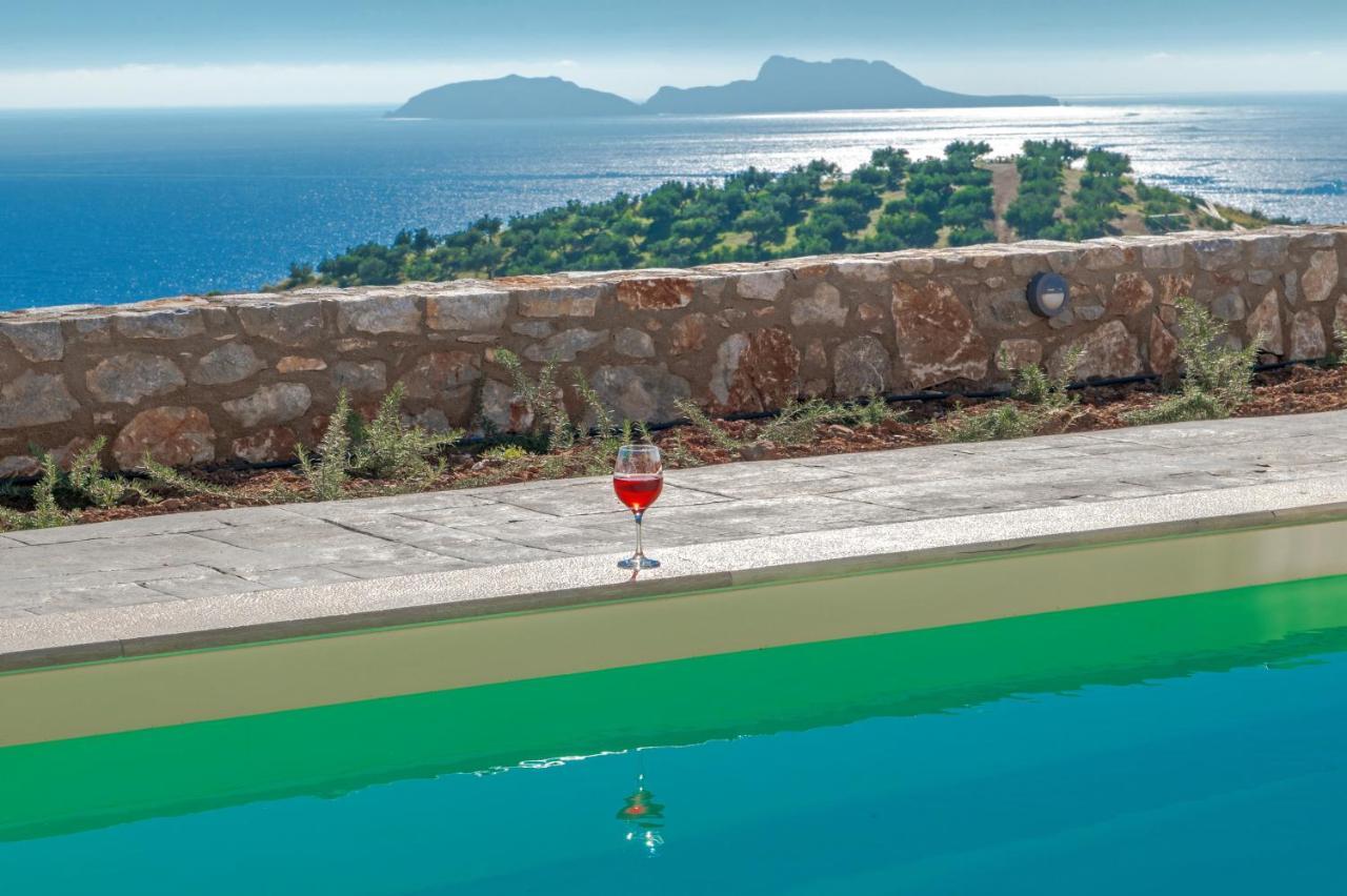 Tranquil Sea View Villa With Private Pool, Just 2Km From The Beach! Ajía Galíni Kültér fotó