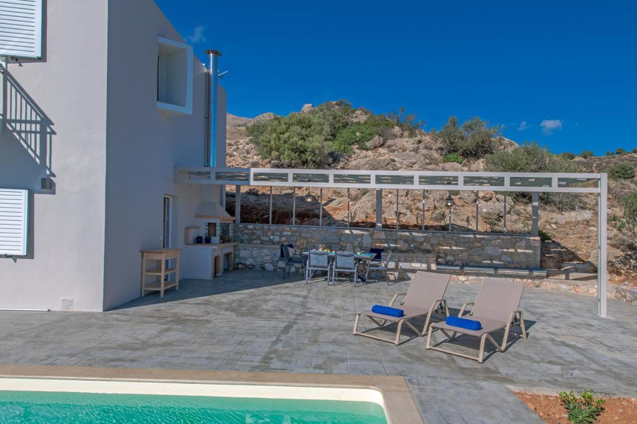 Tranquil Sea View Villa With Private Pool, Just 2Km From The Beach! Ajía Galíni Kültér fotó