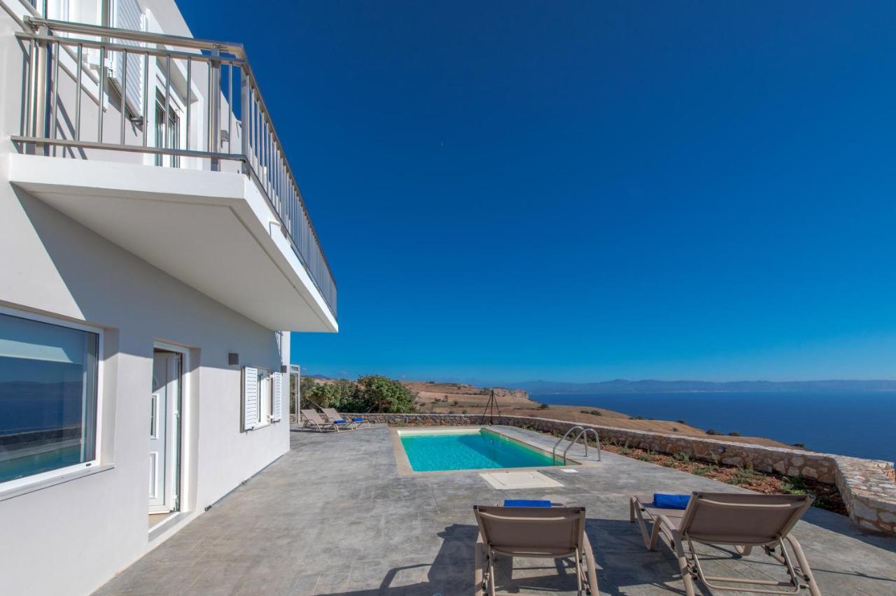 Tranquil Sea View Villa With Private Pool, Just 2Km From The Beach! Ajía Galíni Kültér fotó