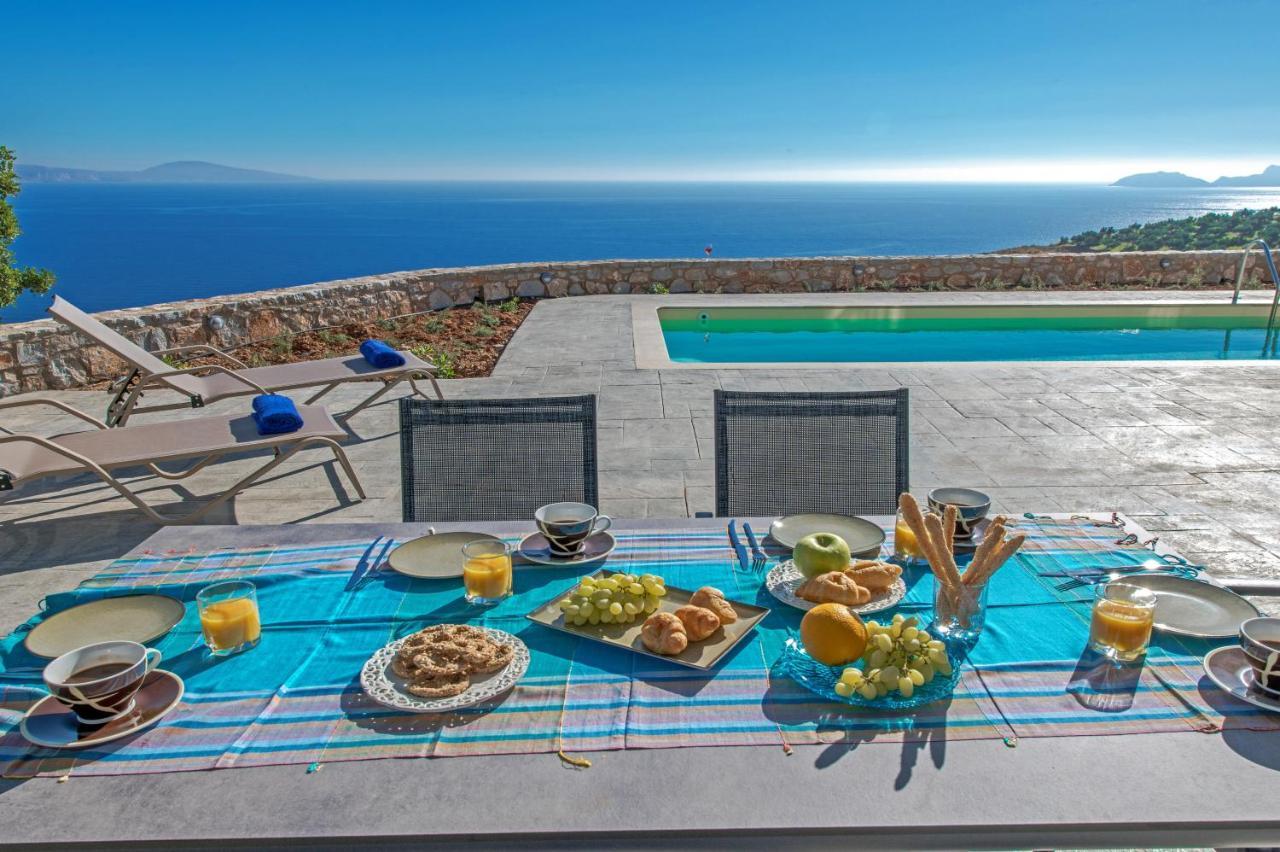 Tranquil Sea View Villa With Private Pool, Just 2Km From The Beach! Ajía Galíni Kültér fotó