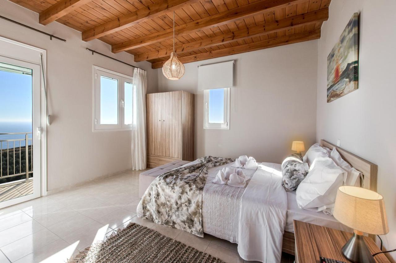 Tranquil Sea View Villa With Private Pool, Just 2Km From The Beach! Ajía Galíni Kültér fotó