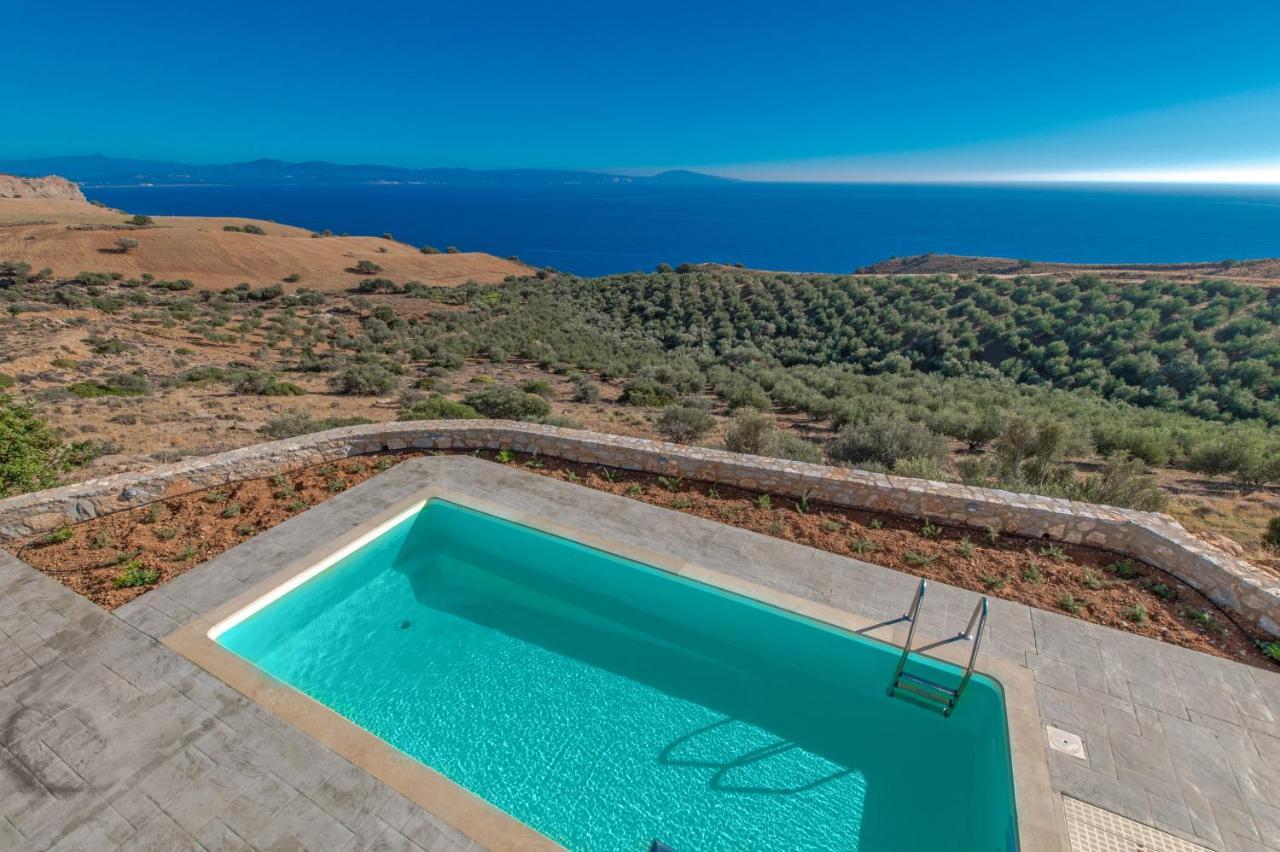 Tranquil Sea View Villa With Private Pool, Just 2Km From The Beach! Ajía Galíni Kültér fotó