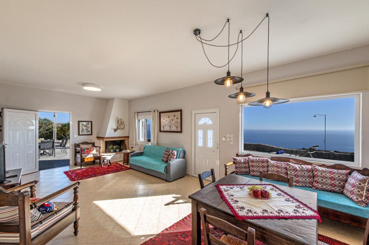 Tranquil Sea View Villa With Private Pool, Just 2Km From The Beach! Ajía Galíni Kültér fotó